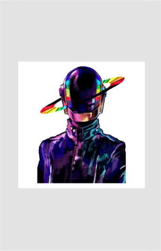 Daft Punked Sticker