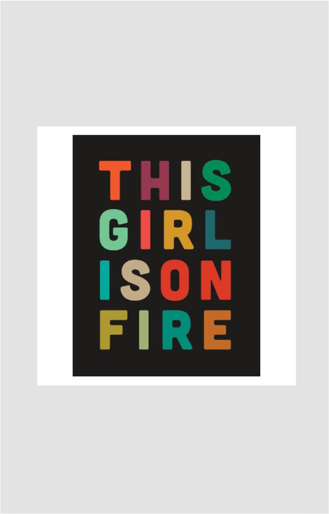 This Girl is on Fire Sticker