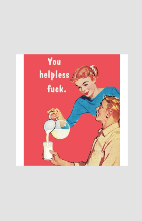 Helpless Him Sticker