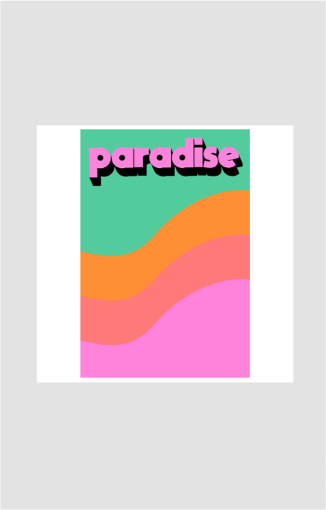 Paradise Color Sticker