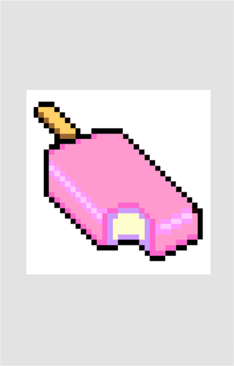 Pixelated Popsicle Sticker