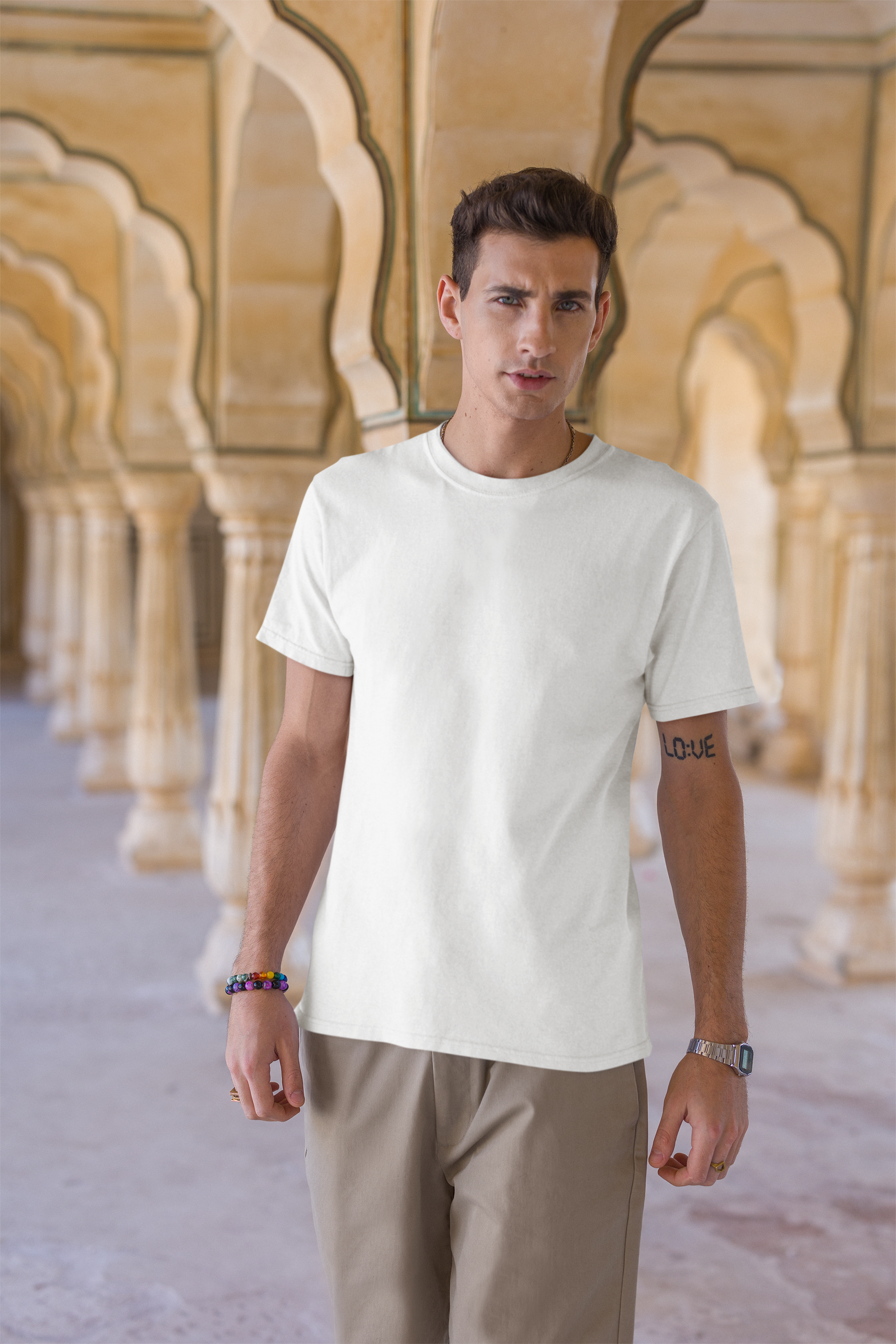 White Unisex T-Shirt | Solids | Bae6