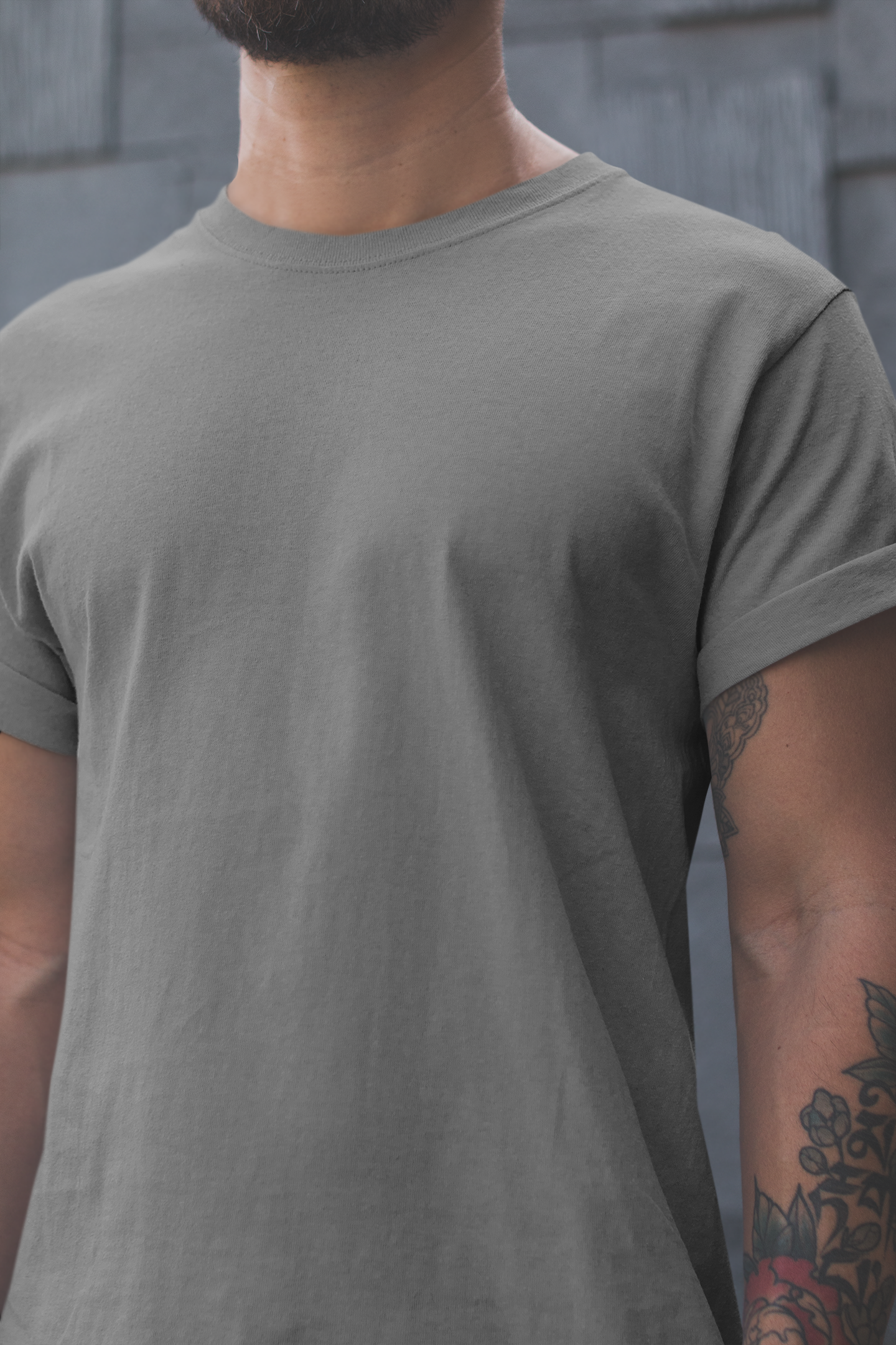 Charcoal Melange Unisex T-Shirt - Image 2