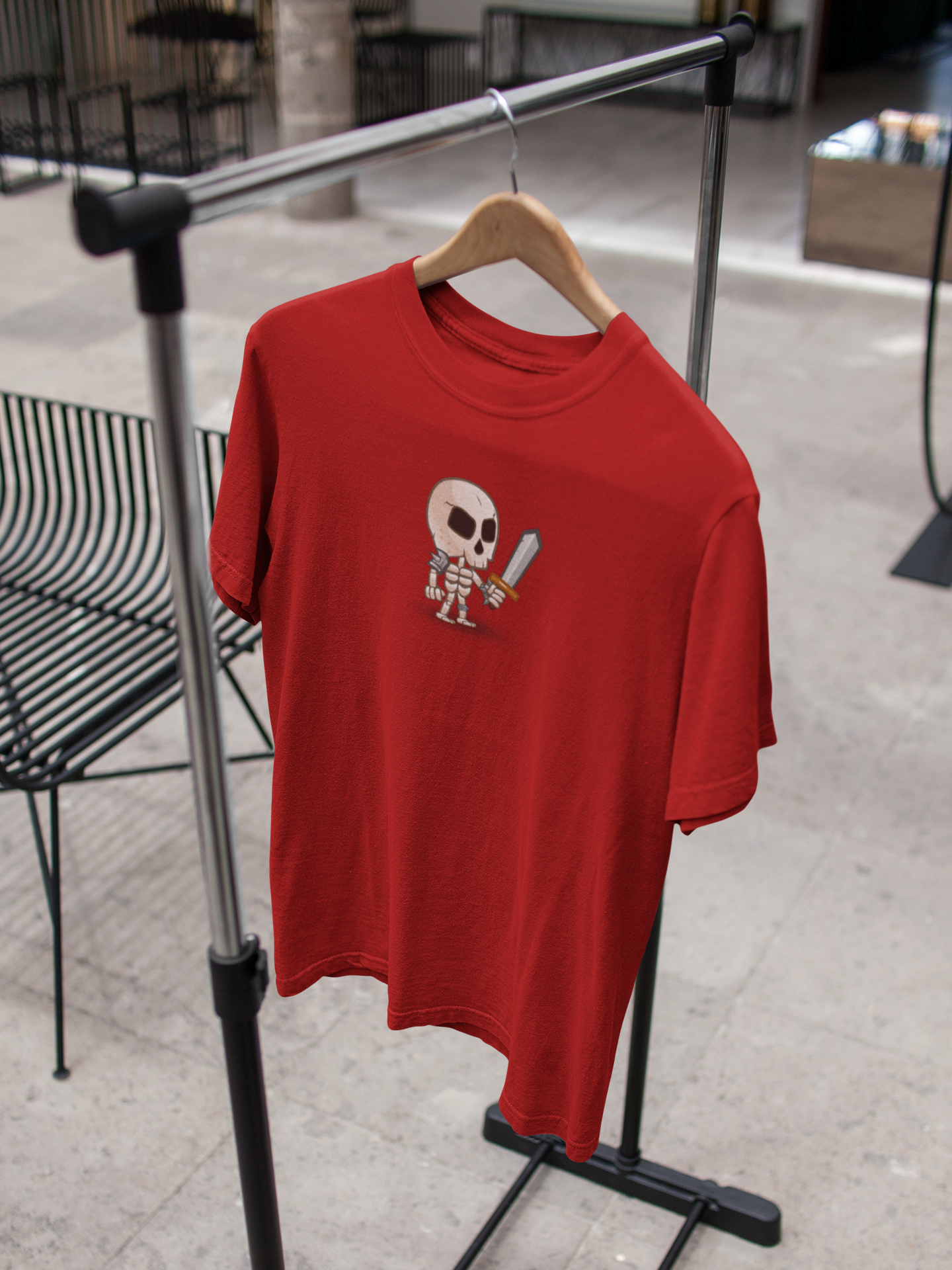 Tiny Skeleton Oversized T-Shirt - Image 4