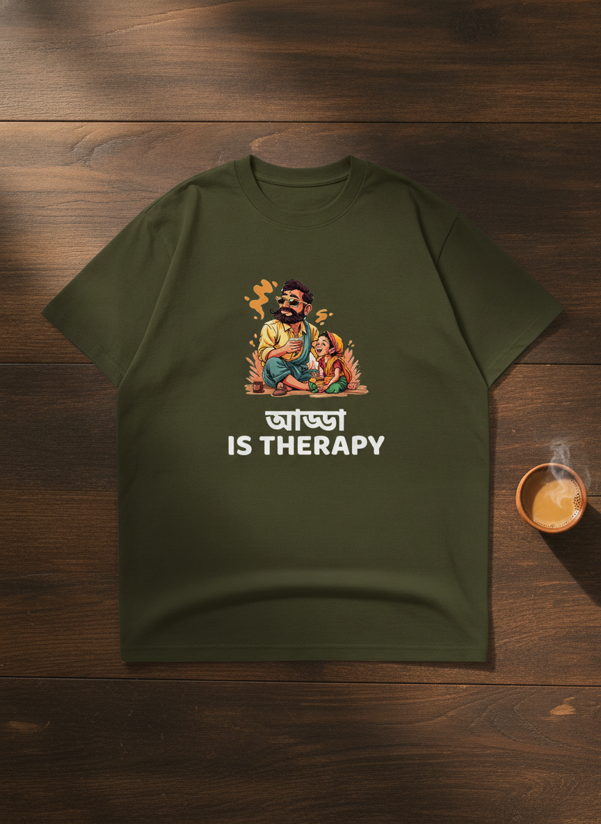Adda is Therapy Oversized T-Shirt - Image 2