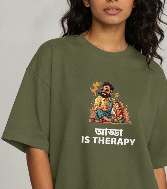 Adda is Therapy Oversized T-Shirt - Image 3