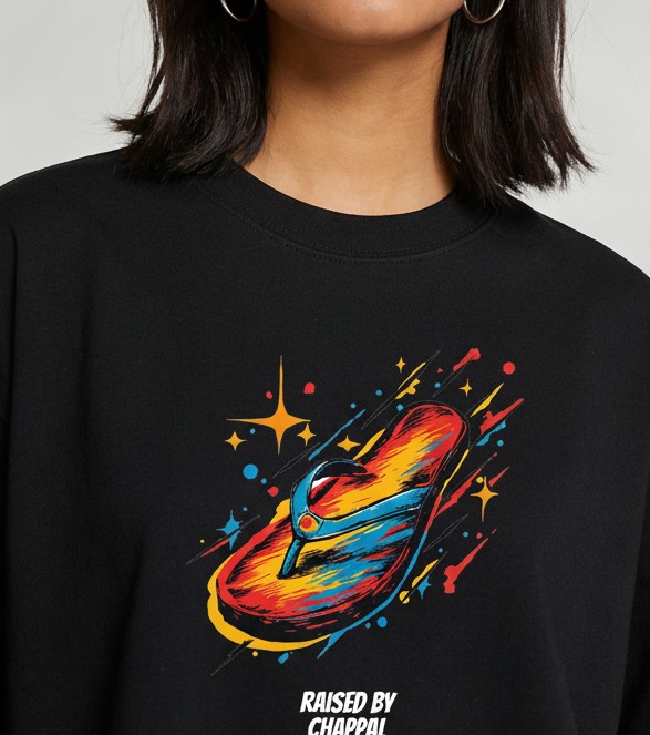 Raised by Chappal Oversized T-Shirt - Image 3